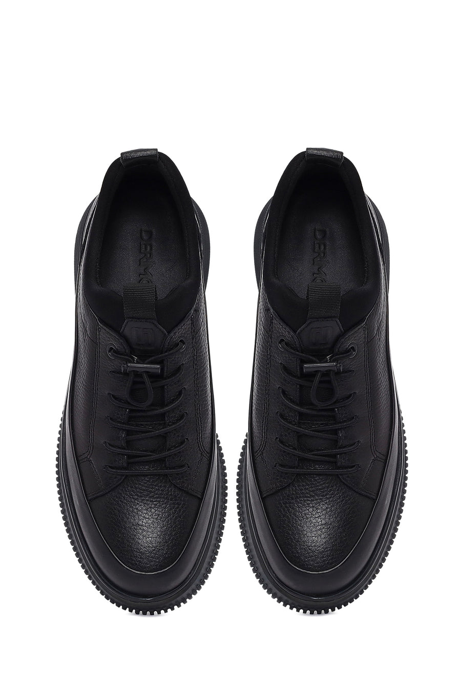 Men's Black Lace-up Leather Casual Shoes