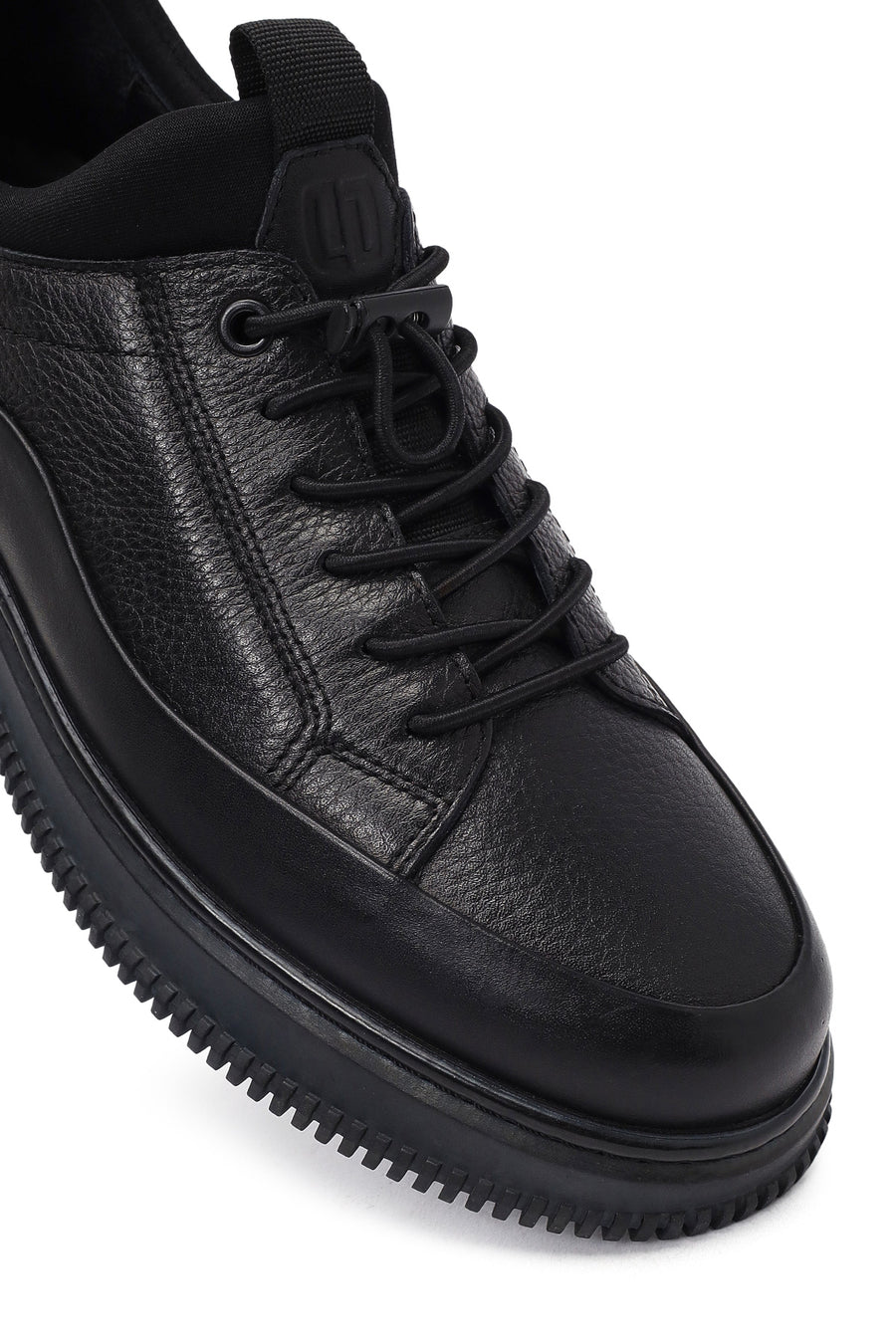 Men's Black Lace-up Leather Casual Shoes