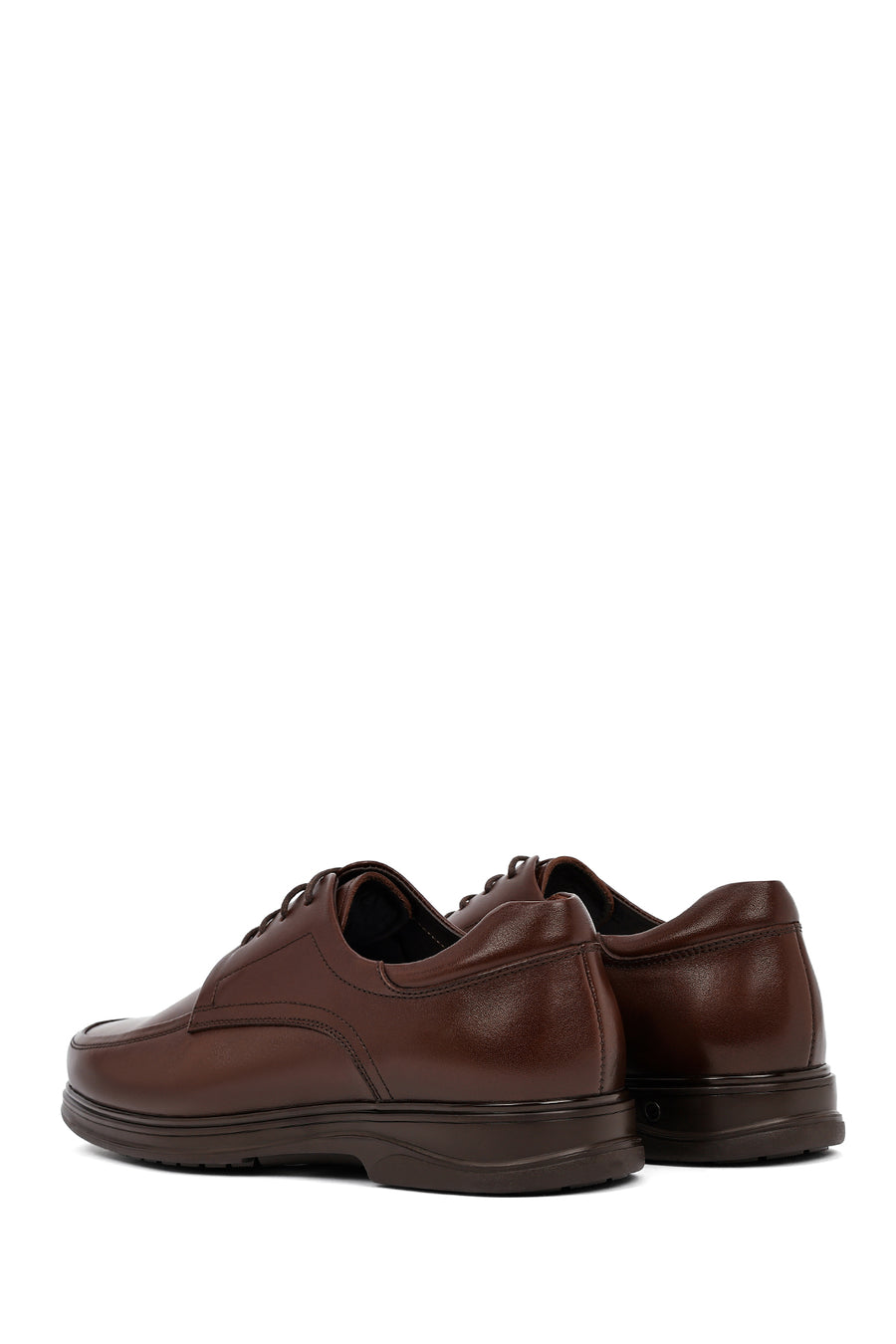 Men's Brown Lace-Up Leather Casual Shoes
