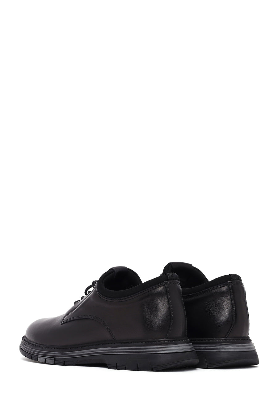 Men's Black Lace Up Leather Casual Shoes