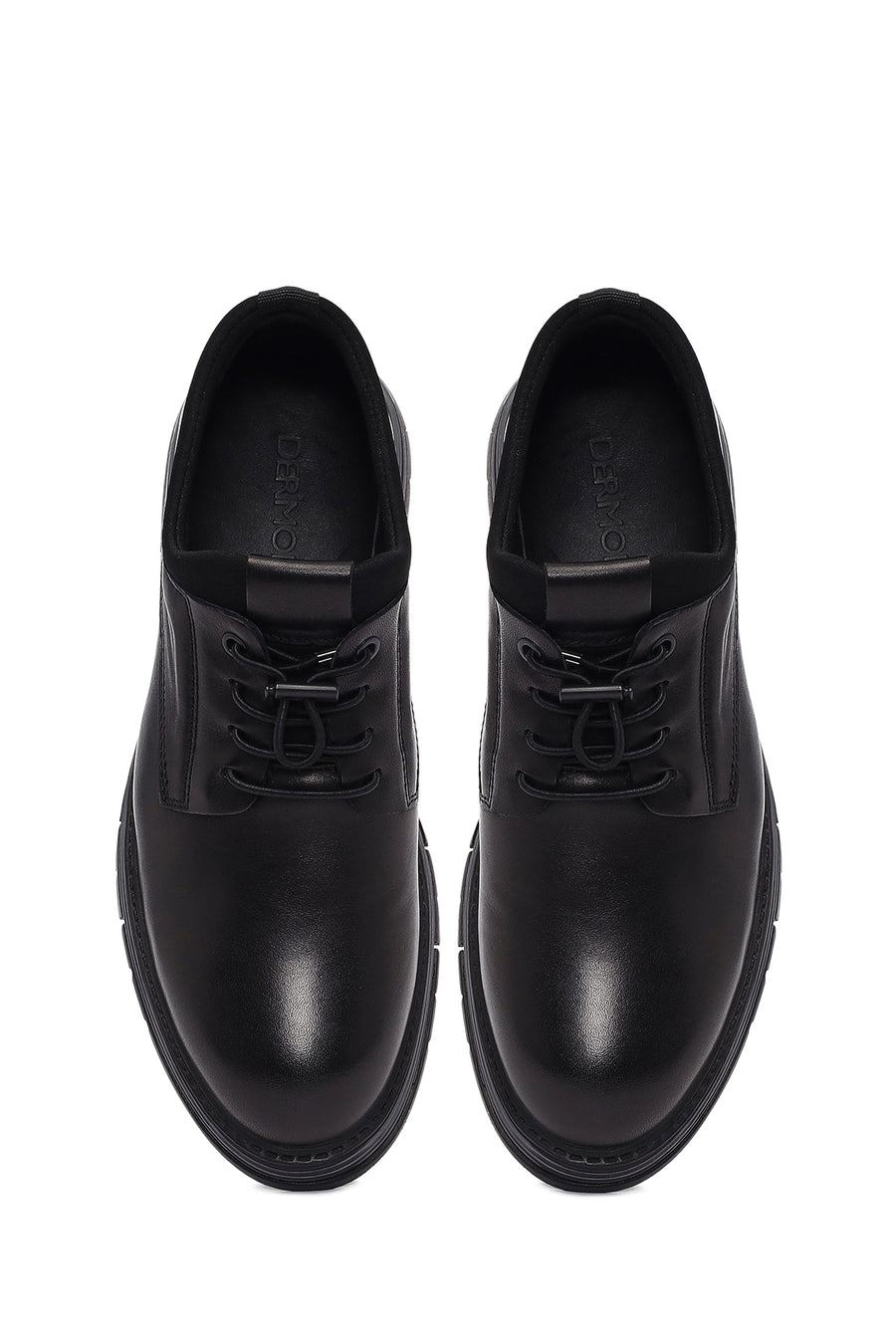 Men's Black Lace Up Leather Casual Shoes