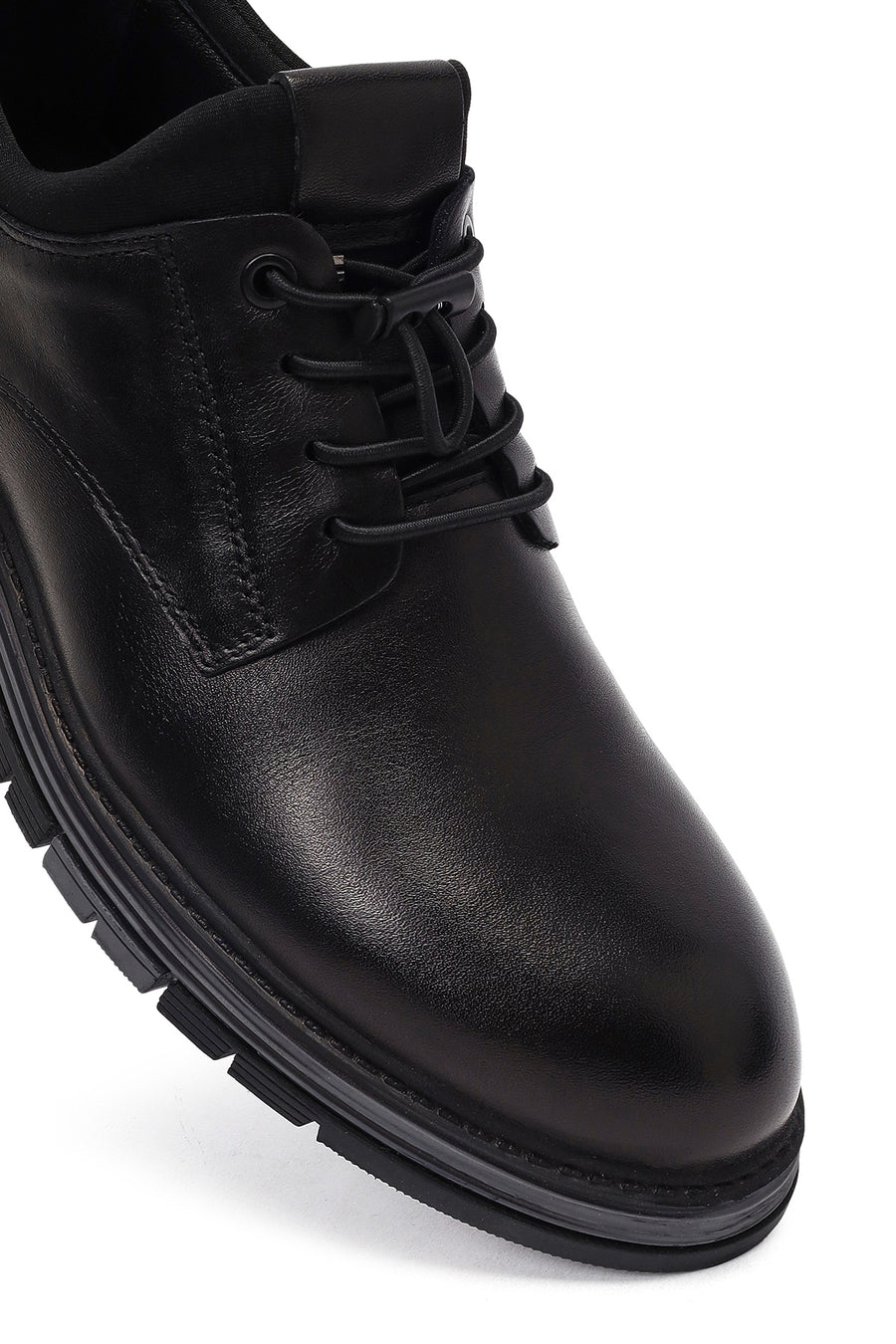 Men's Black Lace Up Leather Casual Shoes