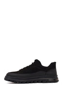 Men's Black Lace-up Nubuck Leather Casual Shoes | Derimod