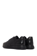 Men's Black Lace-Up Leather Casual Sneakers | Derimod