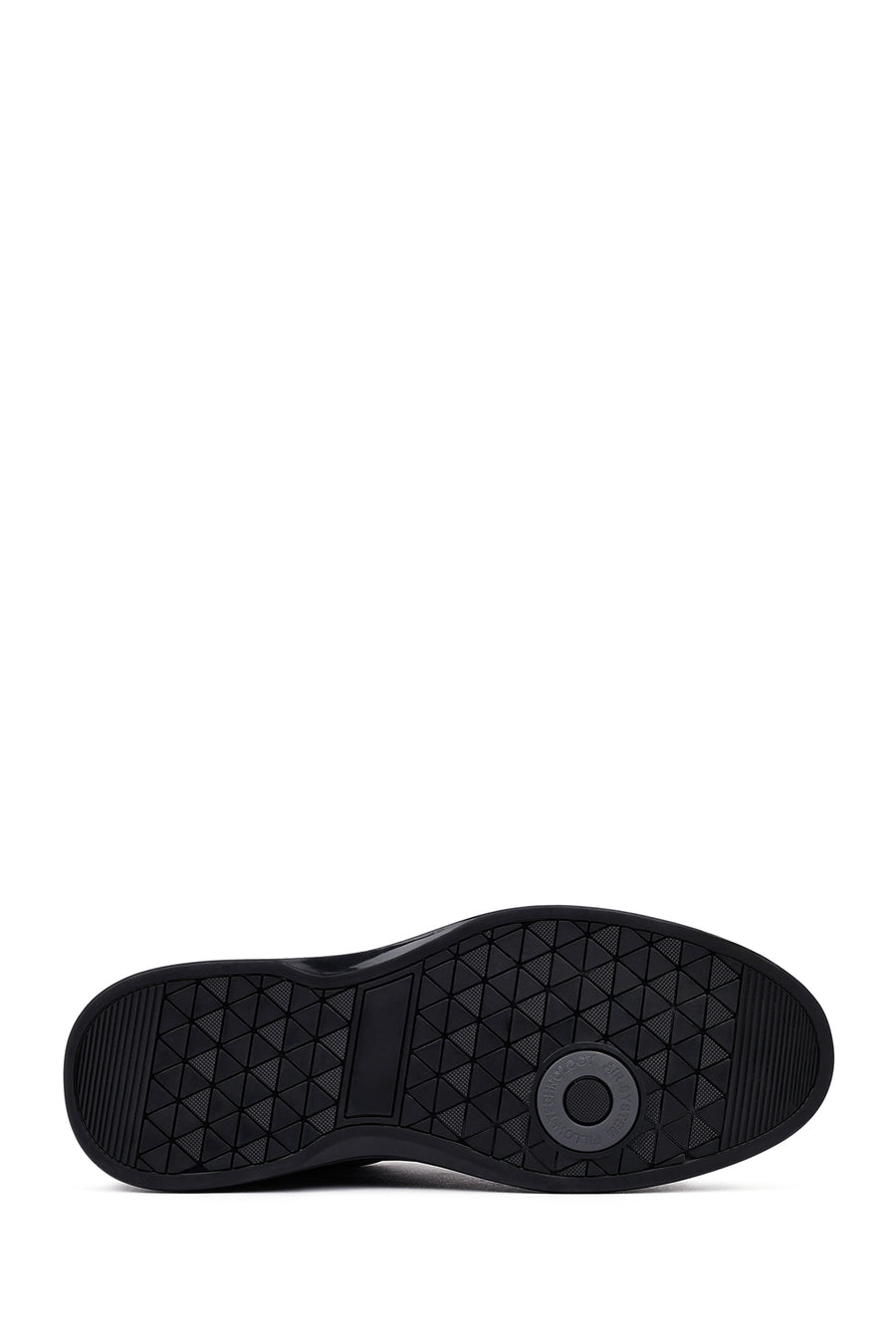 Men's Black Lace-Up Leather Casual Sneakers