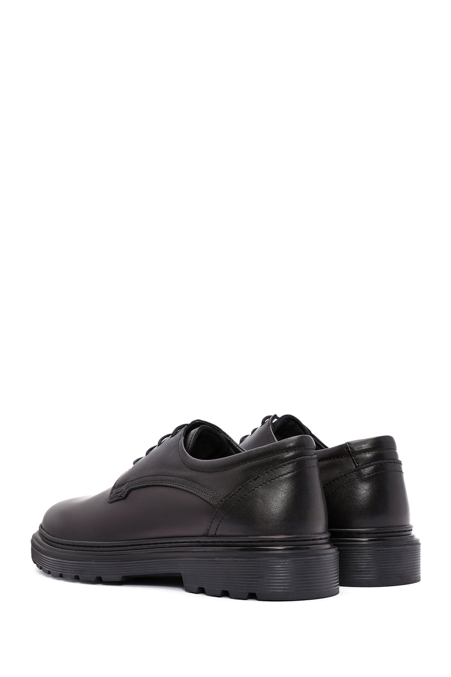 Men's Black Lace Up Leather Casual Shoes