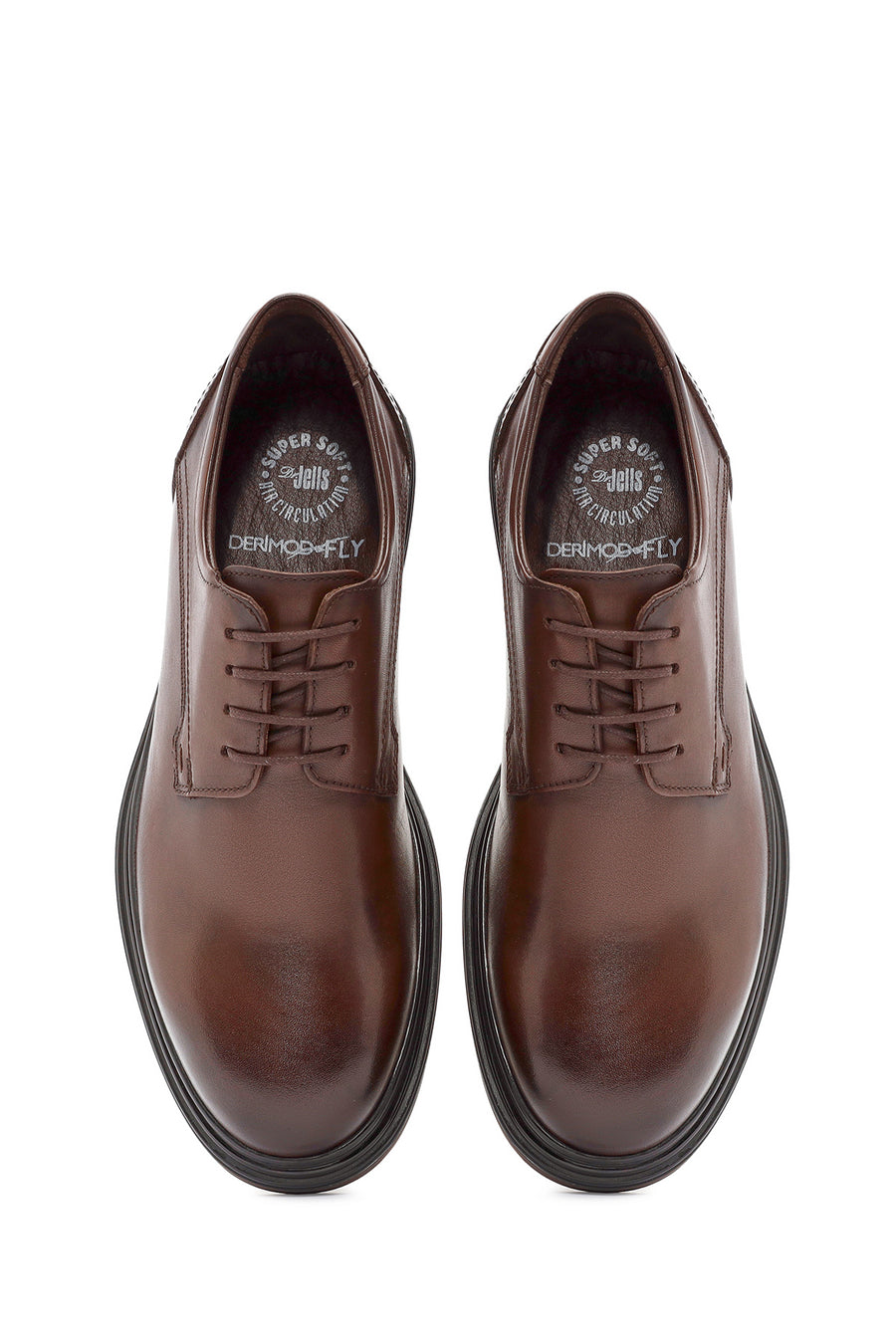 Men's Brown Lace Up Leather Casual Shoes
