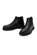 Men's Black Zippered Leather Casual Boots | Derimod