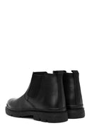 Men's Black Zippered Leather Casual Boots | Derimod