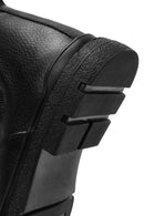 Men's Black Zippered Leather Casual Boots | Derimod