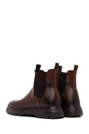 Male Tan Leather Chelsea Boots | Derimod