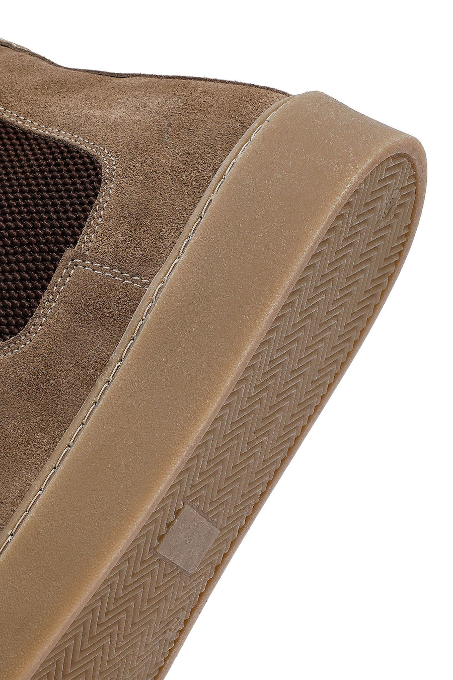 Men's Beige Suede Leather Chelsea Boots