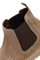 Men's Beige Suede Leather Chelsea Boots | Derimod
