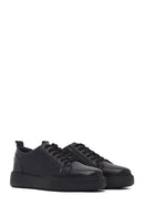 Men's Black Lace Up Leather Sneakers | Derimod