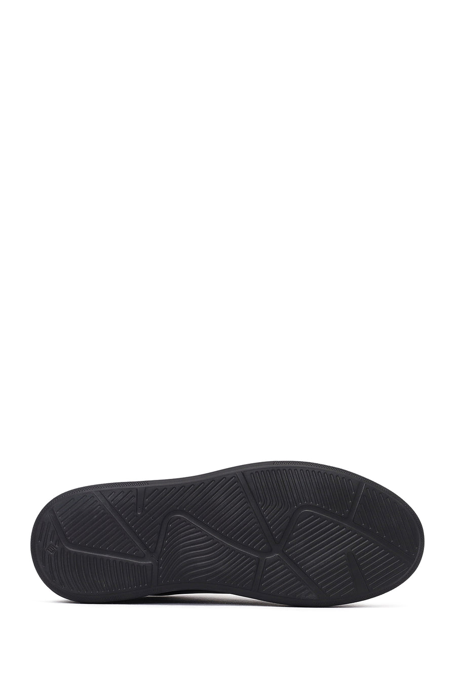 Men's Black Lace Up Leather Sneakers