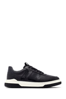 Men's Black Lace Up Leather Sneakers | Derimod