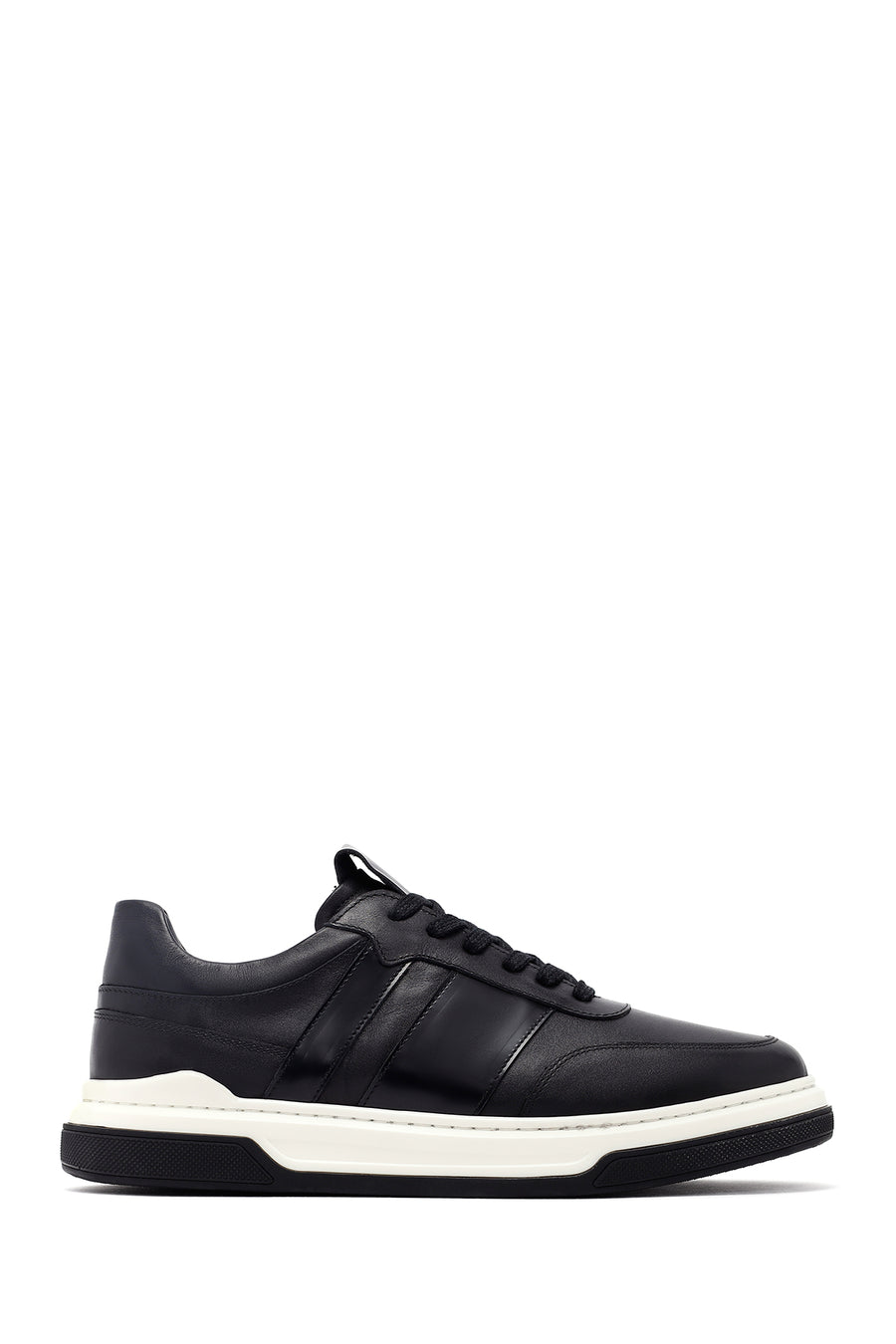 Men's Black Lace Up Leather Sneakers 25WFD685418 | Derimod