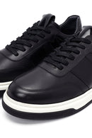 Men's Black Lace Up Leather Sneakers | Derimod