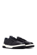 Men's Black Lace Up Leather Sneakers | Derimod