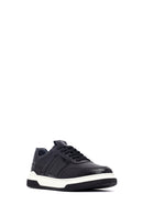 Men's Black Lace Up Leather Sneakers | Derimod