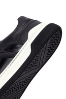 Men's Black Lace Up Leather Sneakers | Derimod