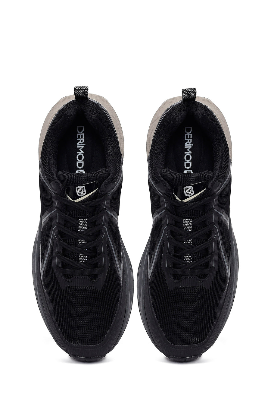 Derimod Dry Erkek Siyah Bağcıklı Kalın Tabanlı Kumaş Sneaker