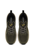 Derimod Dry Erkek Haki Bağcıklı Kalın Tabanlı Kumaş Sneaker | Derimod
