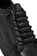 Men's Black Lace-Up Leather Sneaker | Derimod