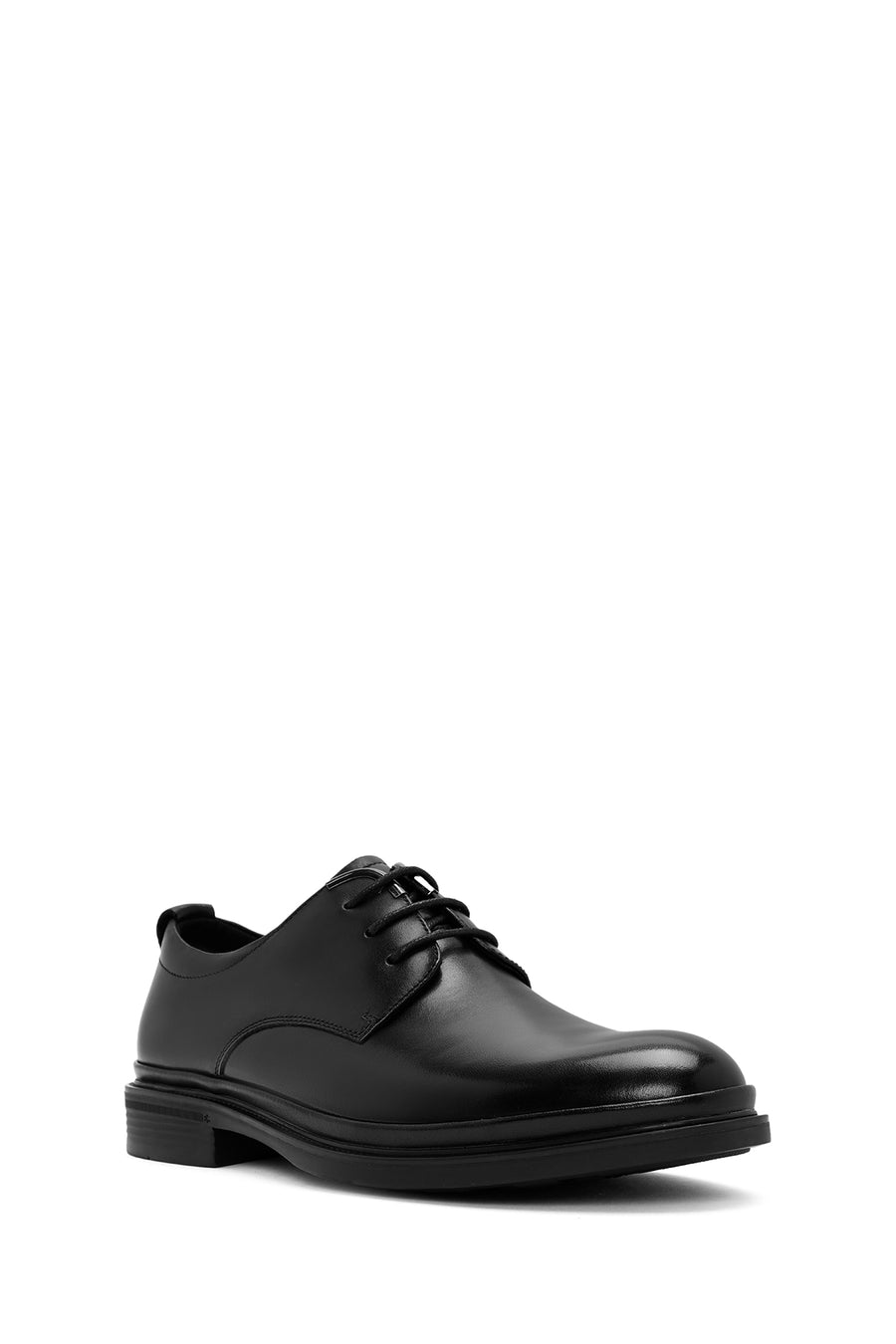 Men's Black Lace-Up Leather Classic Shoes