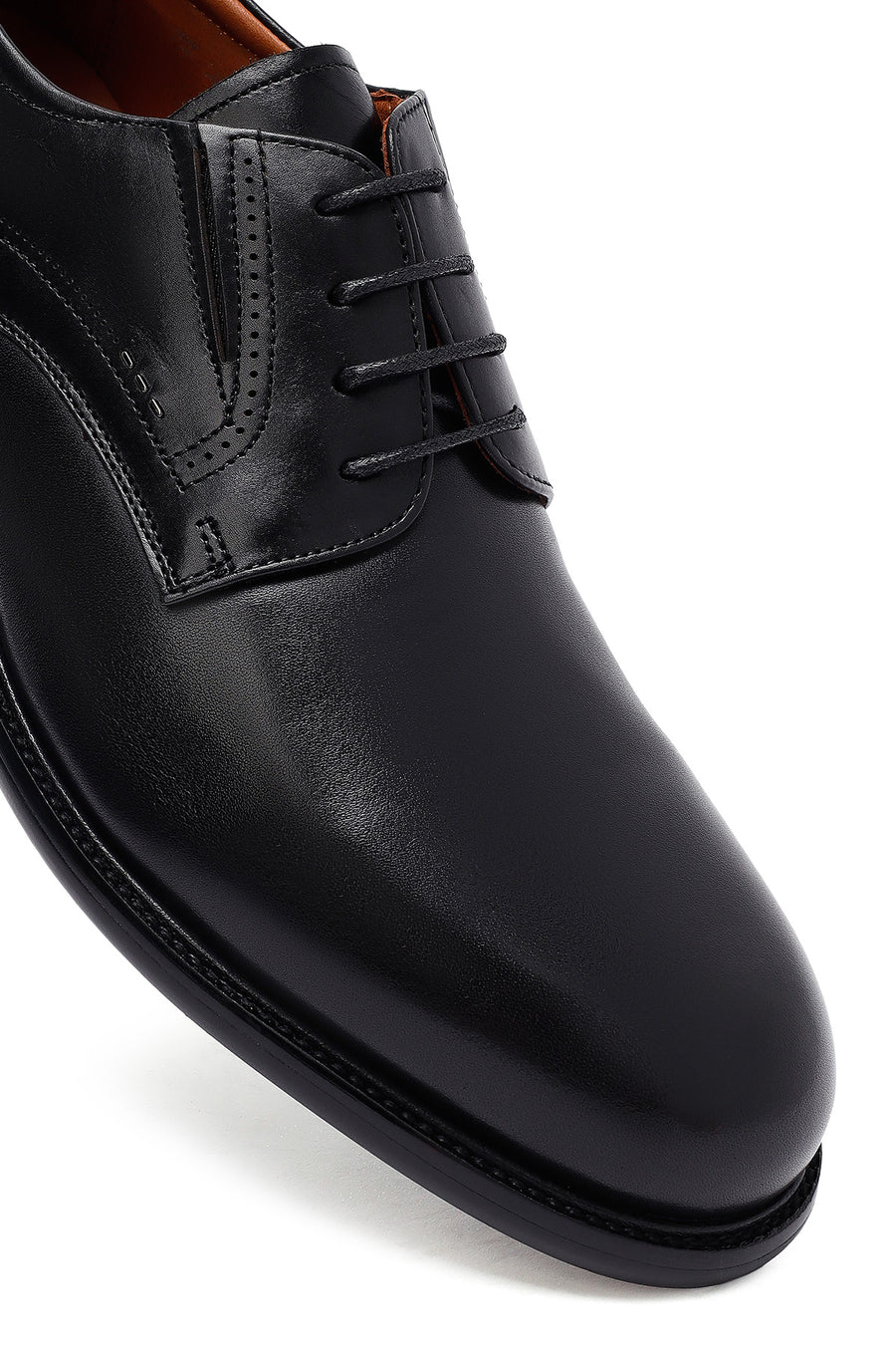 Men's Black Lace-Up Leather Classic Shoes