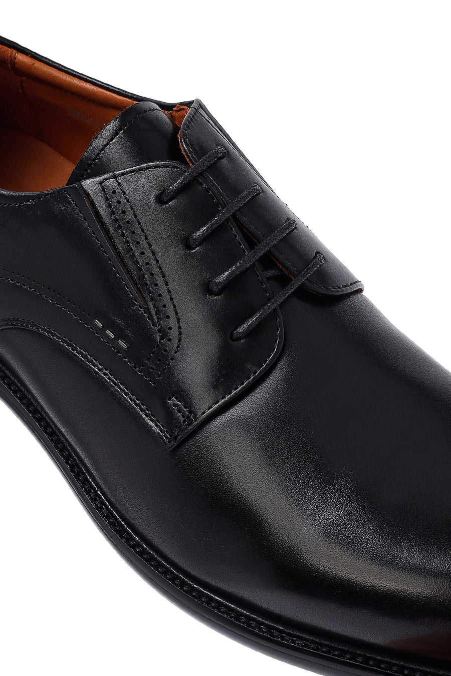 Men's Black Lace-Up Leather Classic Shoes