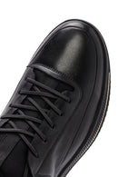Men's Black Lace Up Leather Sneakers | Derimod