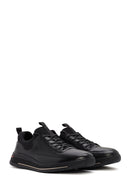 Men's Black Lace Up Leather Sneakers | Derimod
