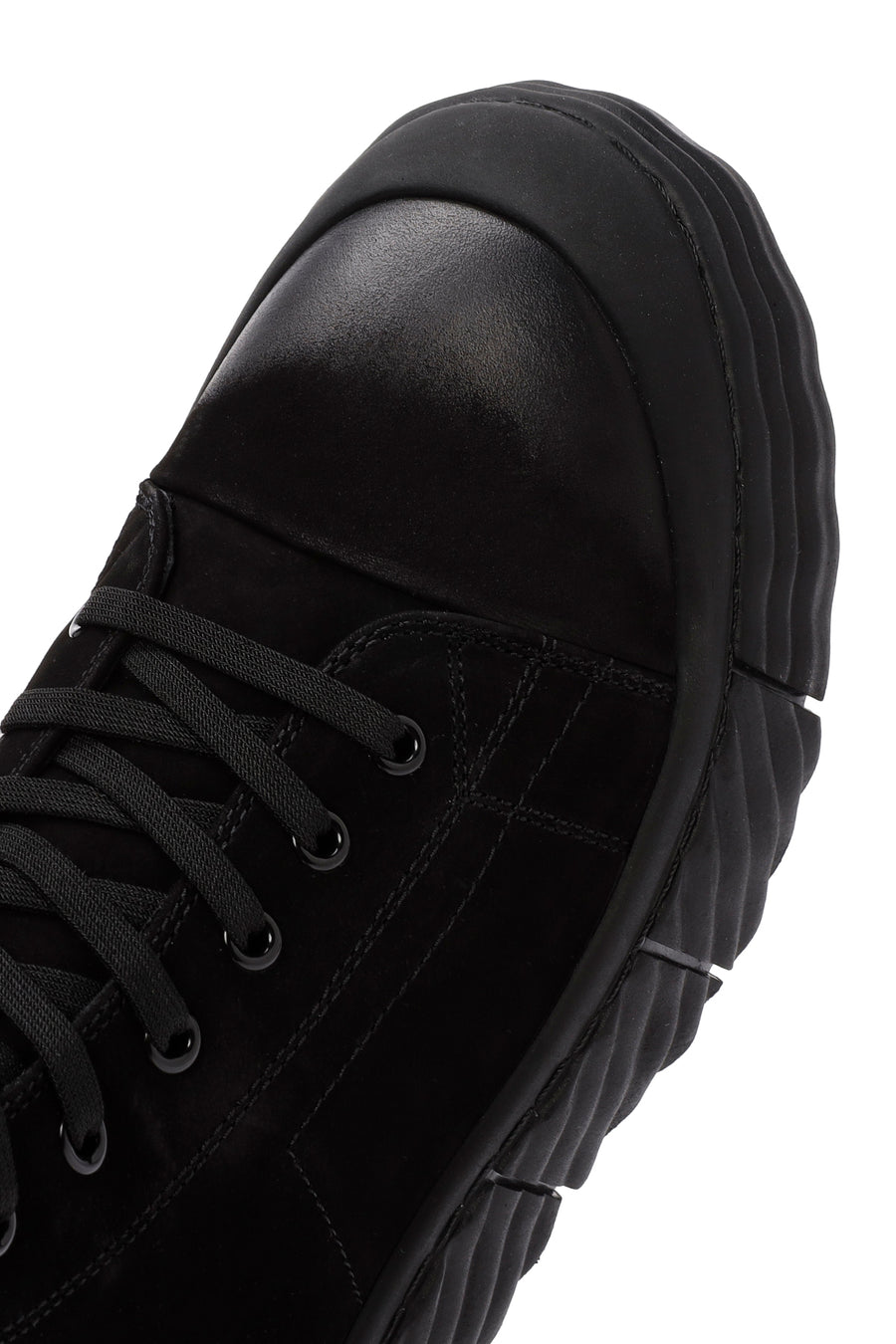 Men's Black Zippered Nubuck Sports Boots