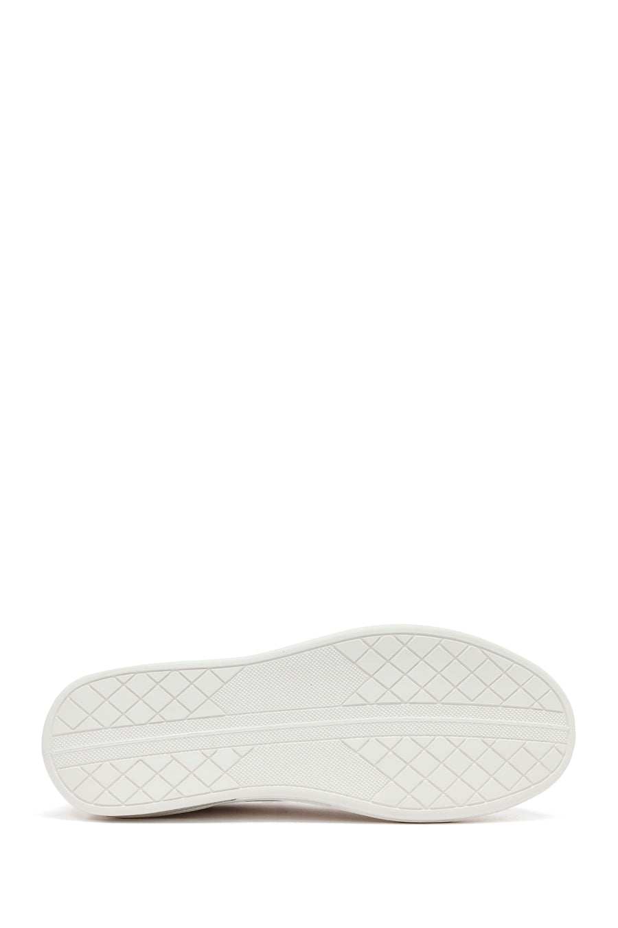 Men's White Lace-Up Leather Sneakers