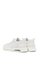 Men's White Lace-Up Leather Sneakers | Derimod