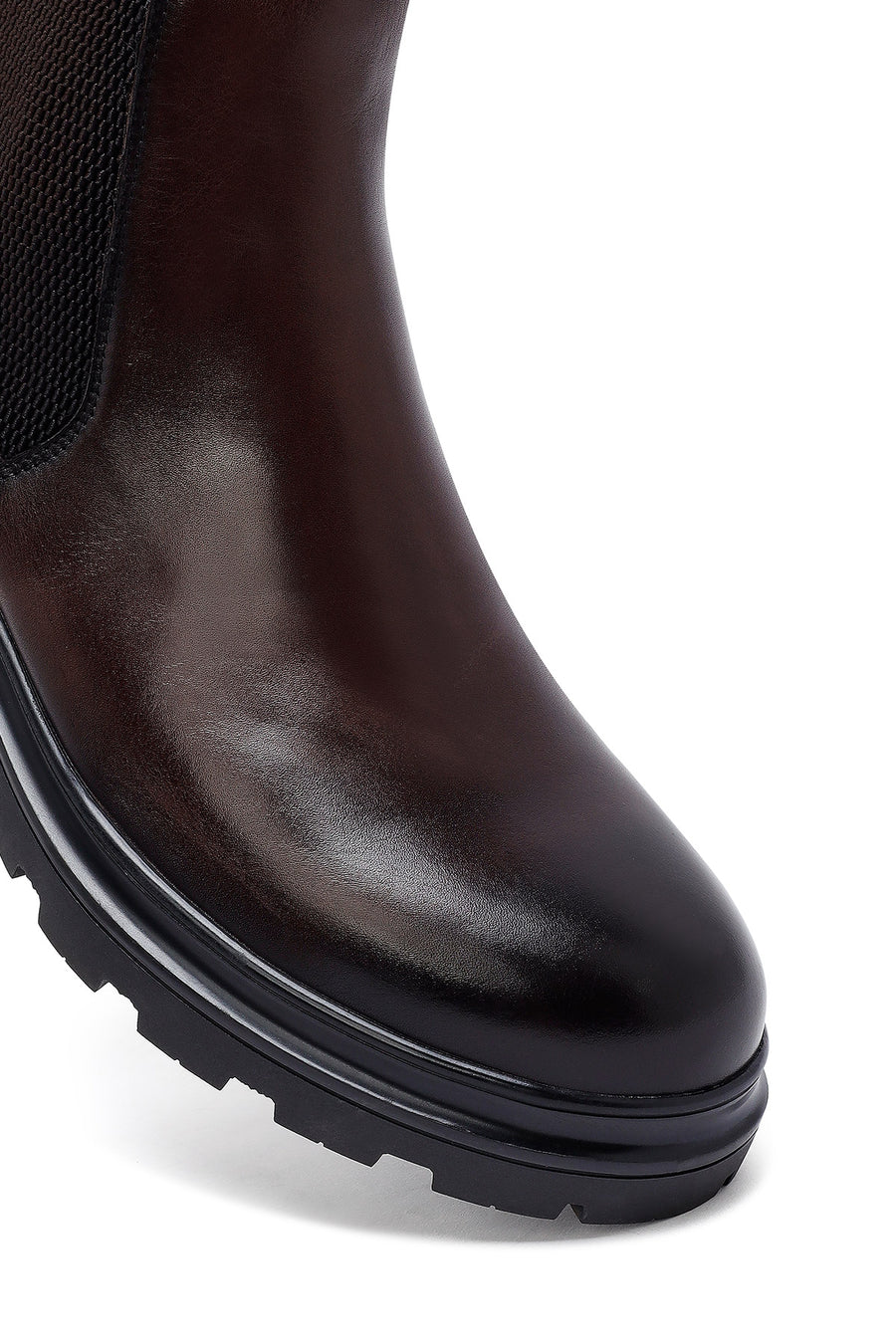 Male Brown Leather Chelsea Boots