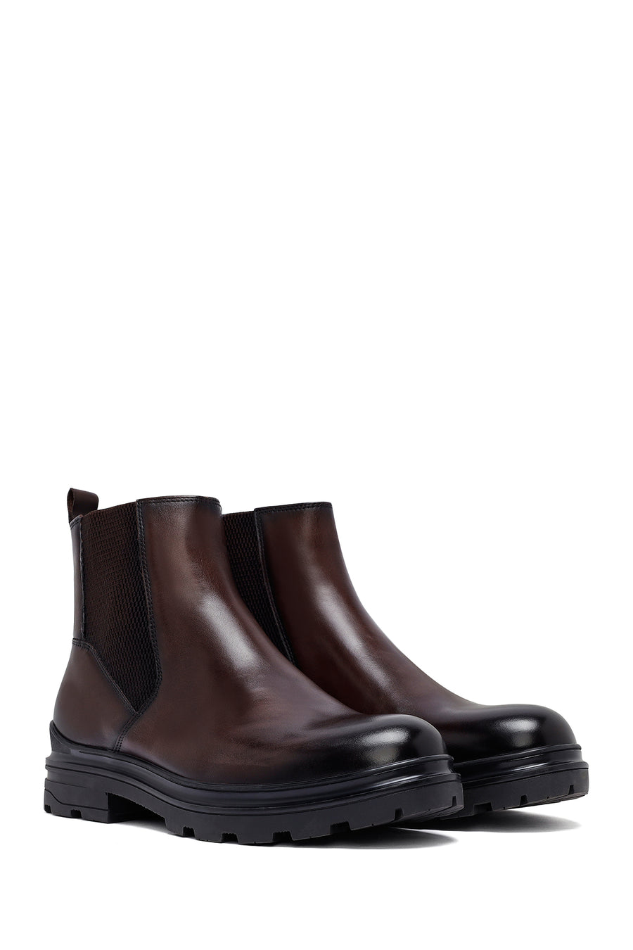 Male Brown Leather Chelsea Boots