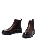 Male Brown Leather Chelsea Boots | Derimod