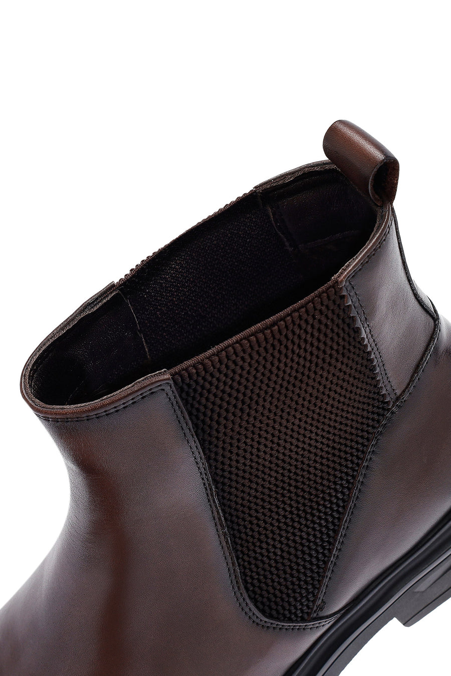 Male Brown Leather Chelsea Boots