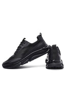 Erkek Siyah Bağcıklı Kalın Tabanlı Kumaş Sneaker | Derimod