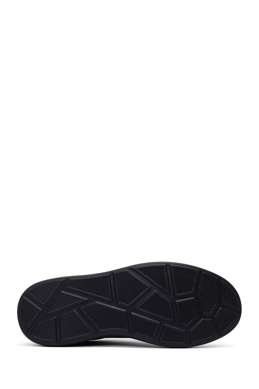 Men's Black Lace-Up Thick-Soled Sneaker
