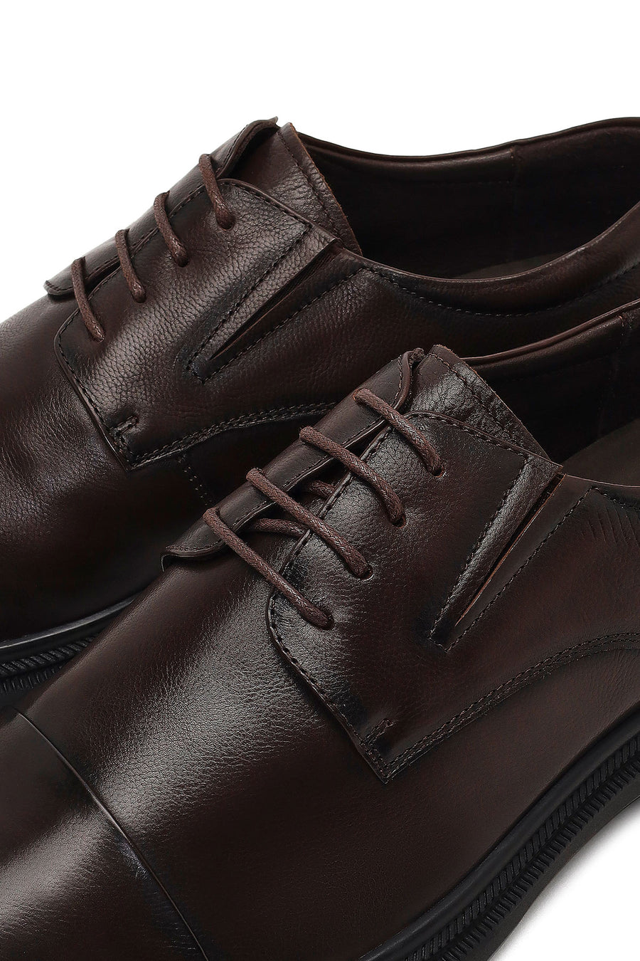 Men's Brown Lace-up Leather Classic Shoe
