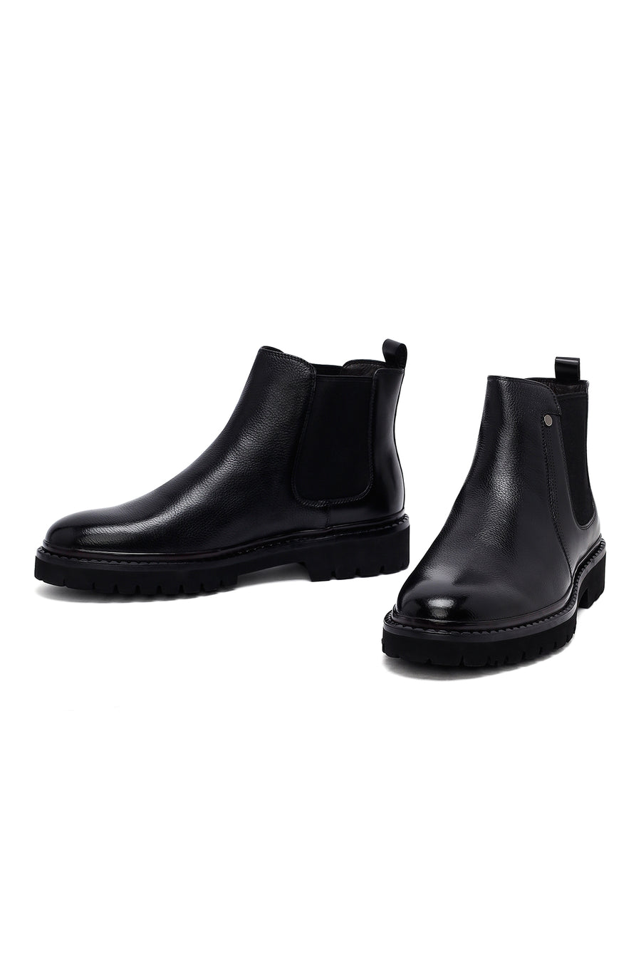 Male Black Leather Chelsea Boots