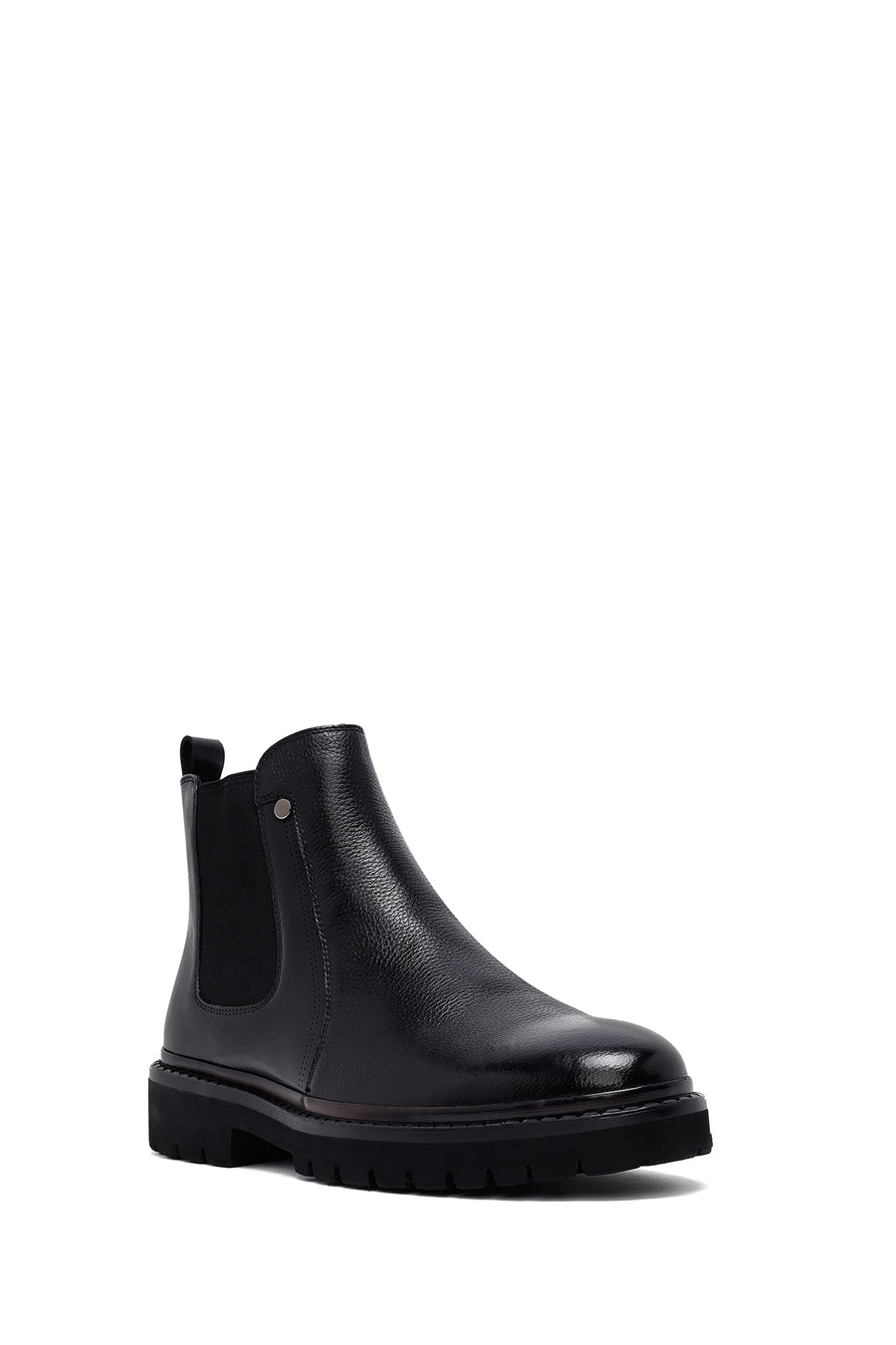 Male Black Leather Chelsea Boots