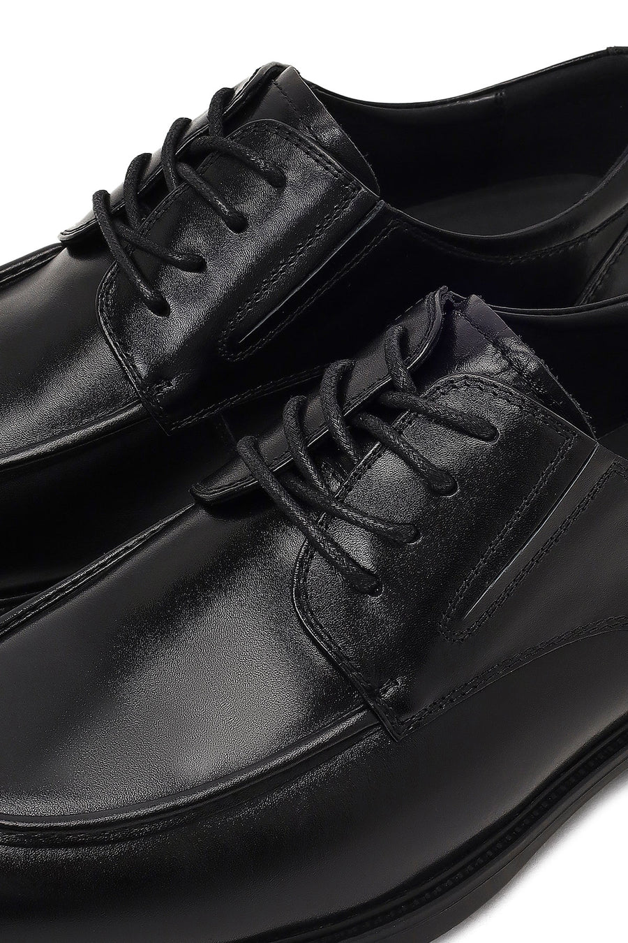 Men's Black Lace-up Leather Casual Shoes
