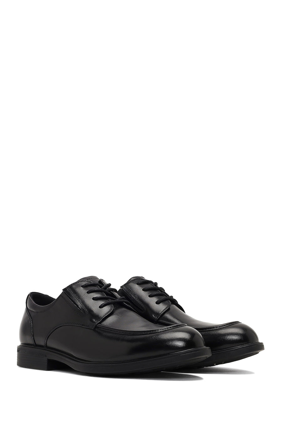 Men's Black Lace-up Leather Casual Shoes