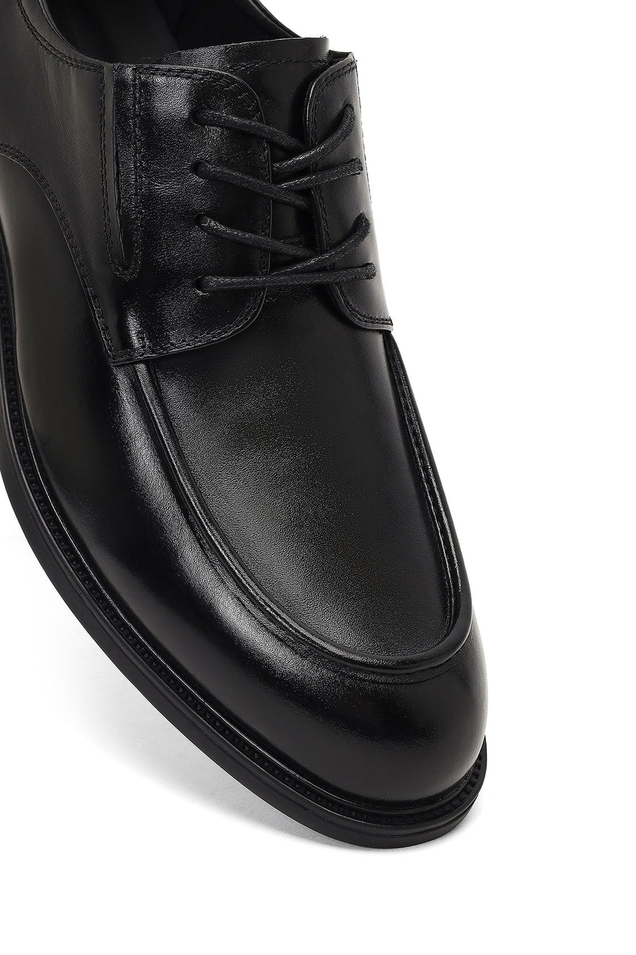 Men's Black Lace-up Leather Casual Shoes