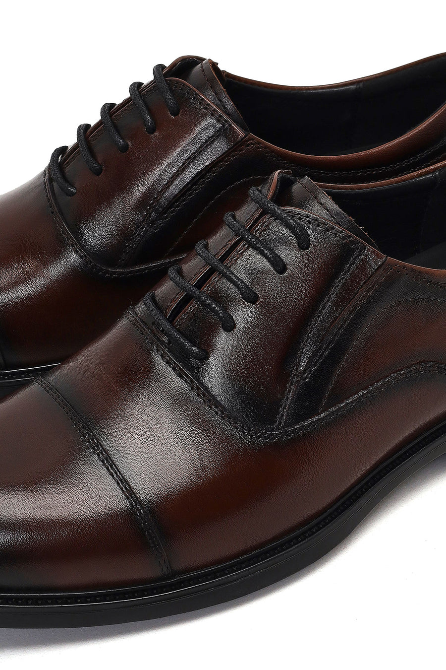 Men's Brown Lace-Up Leather Casual Shoes