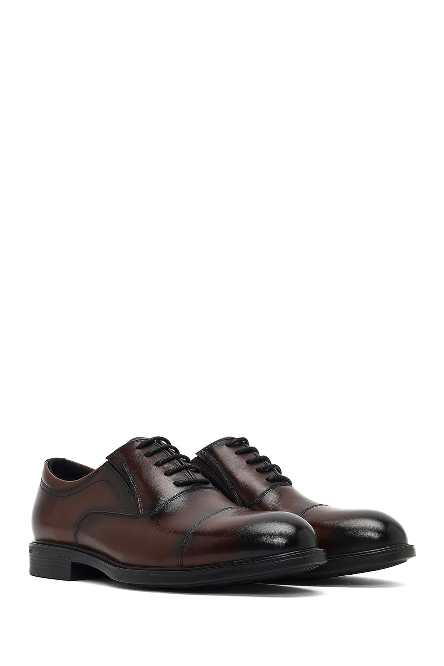 Men's Brown Lace-Up Leather Casual Shoes